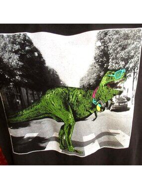 T-Rex Beatles Vintage Men's T-Shirt 2XL Y2K Crossing the Street Fun Graphic Delt